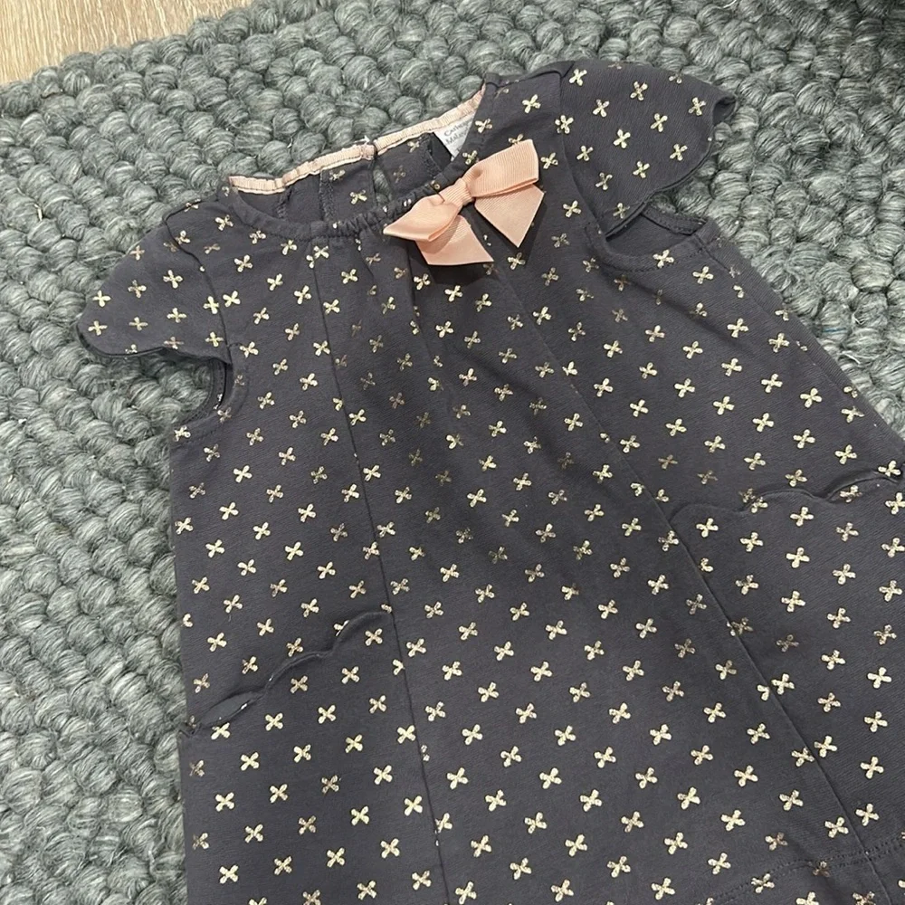 Catherine Malandrino Mini Baby Girl Bow Tie Dress Pink Size 24 Months‎